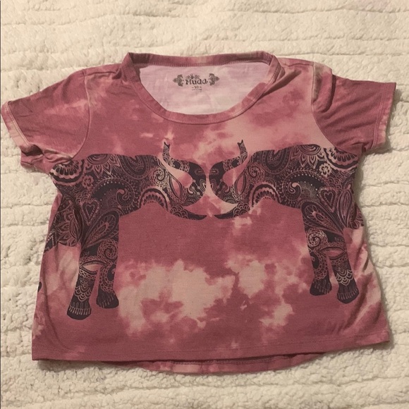 Kids Pink Elephant T-Shirt - Picture 1 of 6